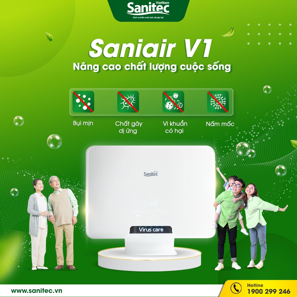 HƯỚNG DẪ SỬ DỤNG MÁY LỌC KHÔNG KHÍ VÀ KHỬ KHUẨN SANIAIR V1